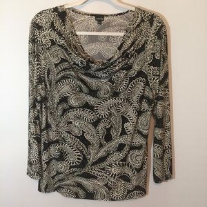 Rafaella Cowl Neck blouse. Sz L.